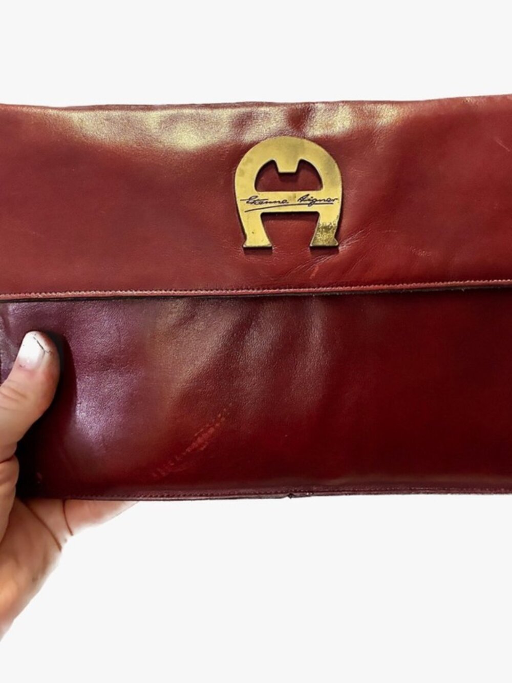 Convertible Clutch by Etienne Aigner in Oxblood - Picture 8 of 10